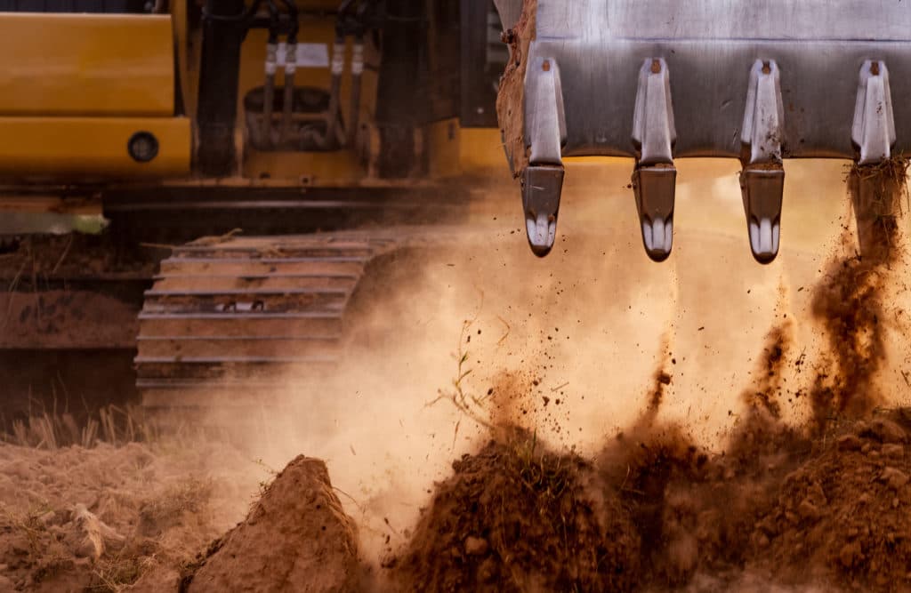 Heavy machinery in action